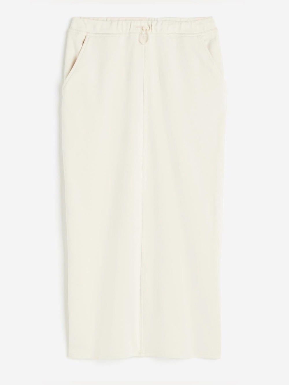 H&M Cream Sweatshirt Pencil Midi Skirt